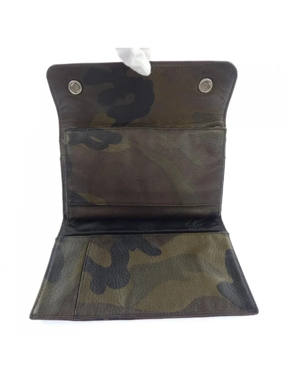 Chrome Hearts Wave Cross Btn Camo Wallet